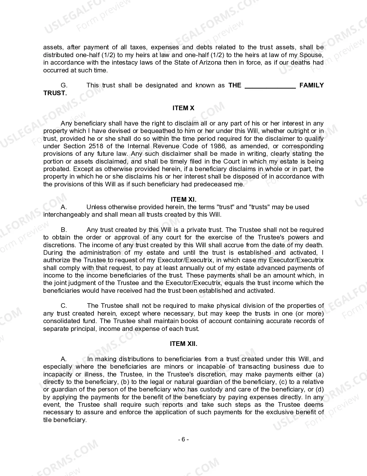 Preview Complex Will with Credit Shelter Marital Trust for Large Estates