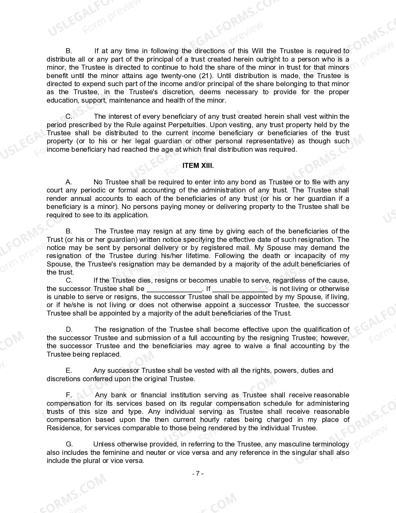 Preview Complex Will with Credit Shelter Marital Trust for Large Estates