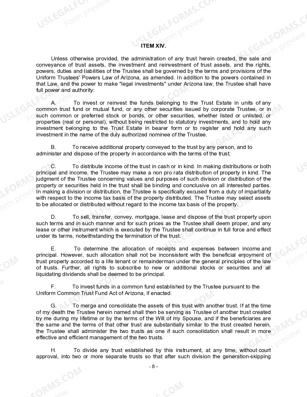 Preview Complex Will with Credit Shelter Marital Trust for Large Estates