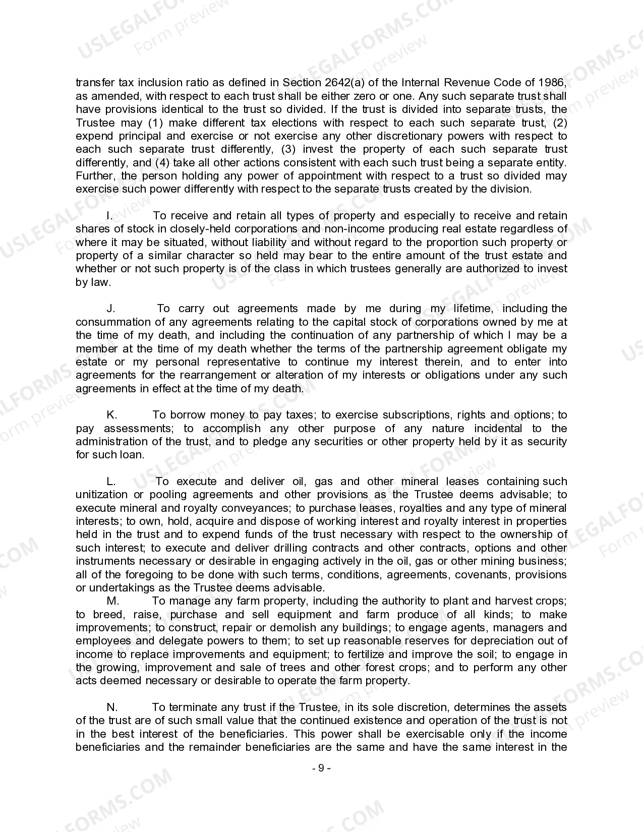 Preview Complex Will with Credit Shelter Marital Trust for Large Estates