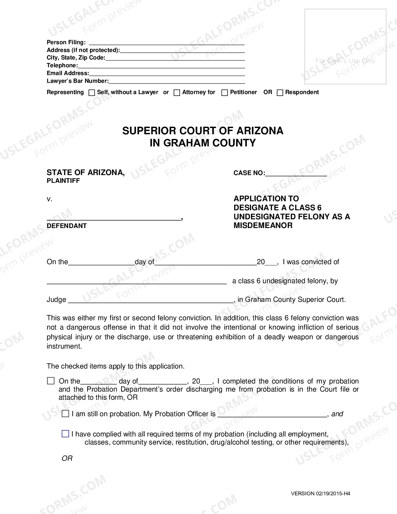 Preview Felony to Misdemeanor
