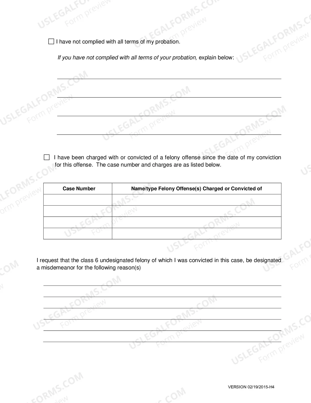Preview Felony to Misdemeanor
