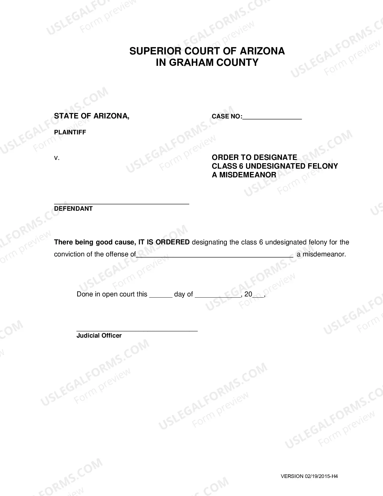 Preview Felony to Misdemeanor
