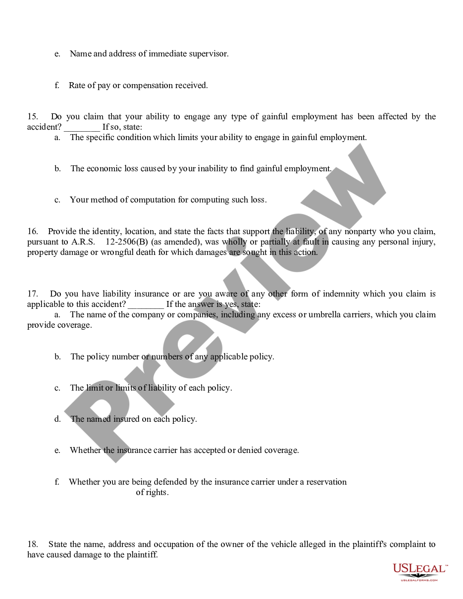 page 4 Personal Injury Interrogatory preview