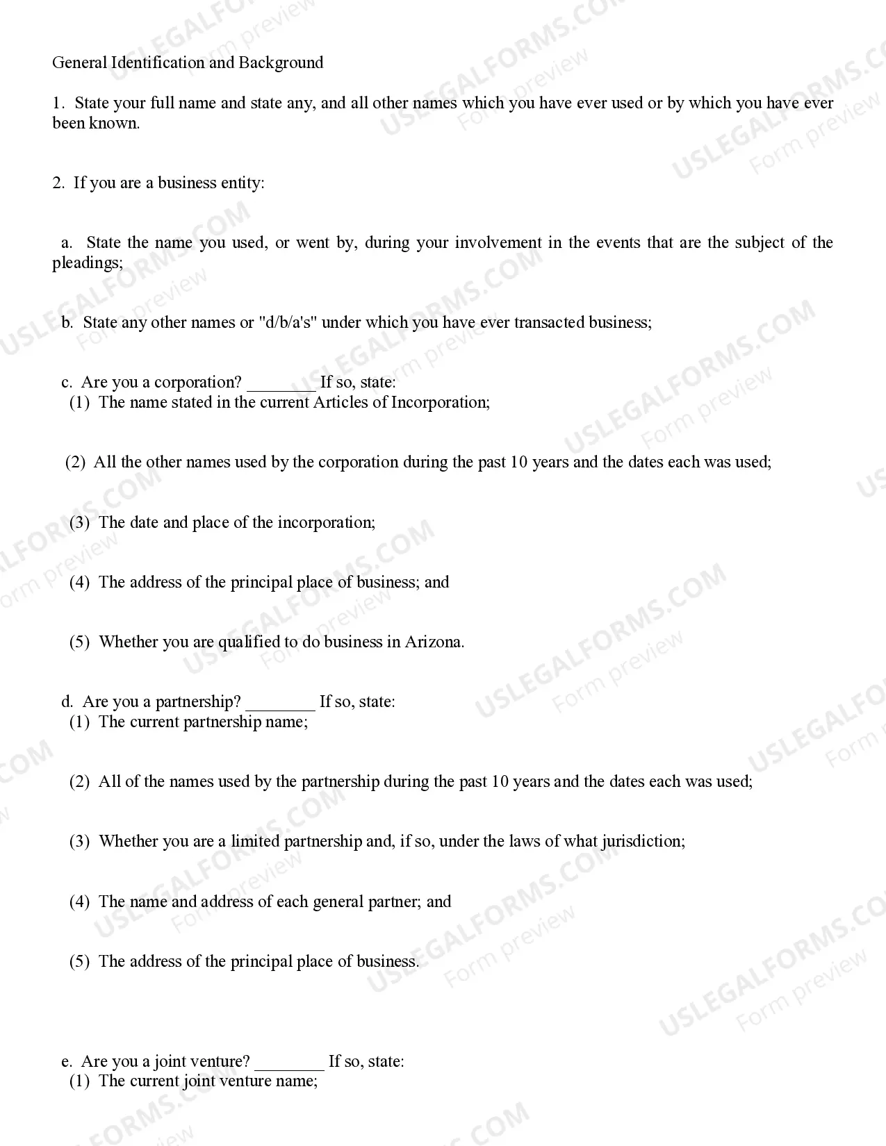 Preview Contract Interrogatory
