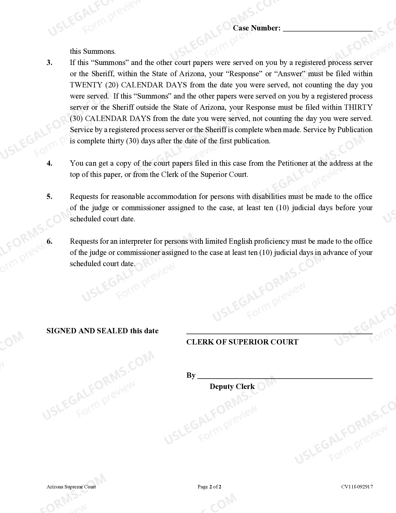 Preview Civil Summons