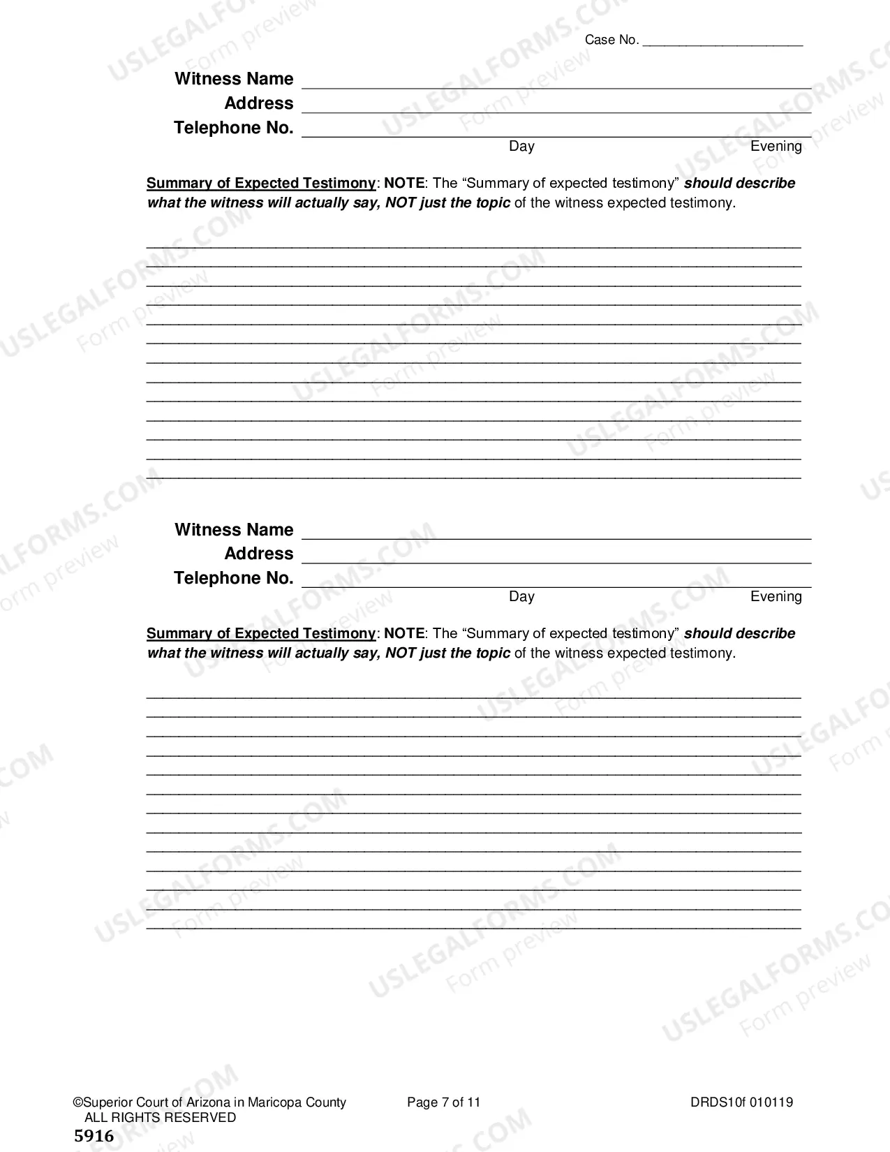 Preview Disclosure Statement