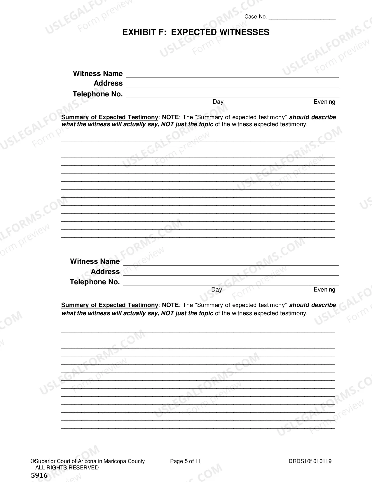 Preview Disclosure Statement