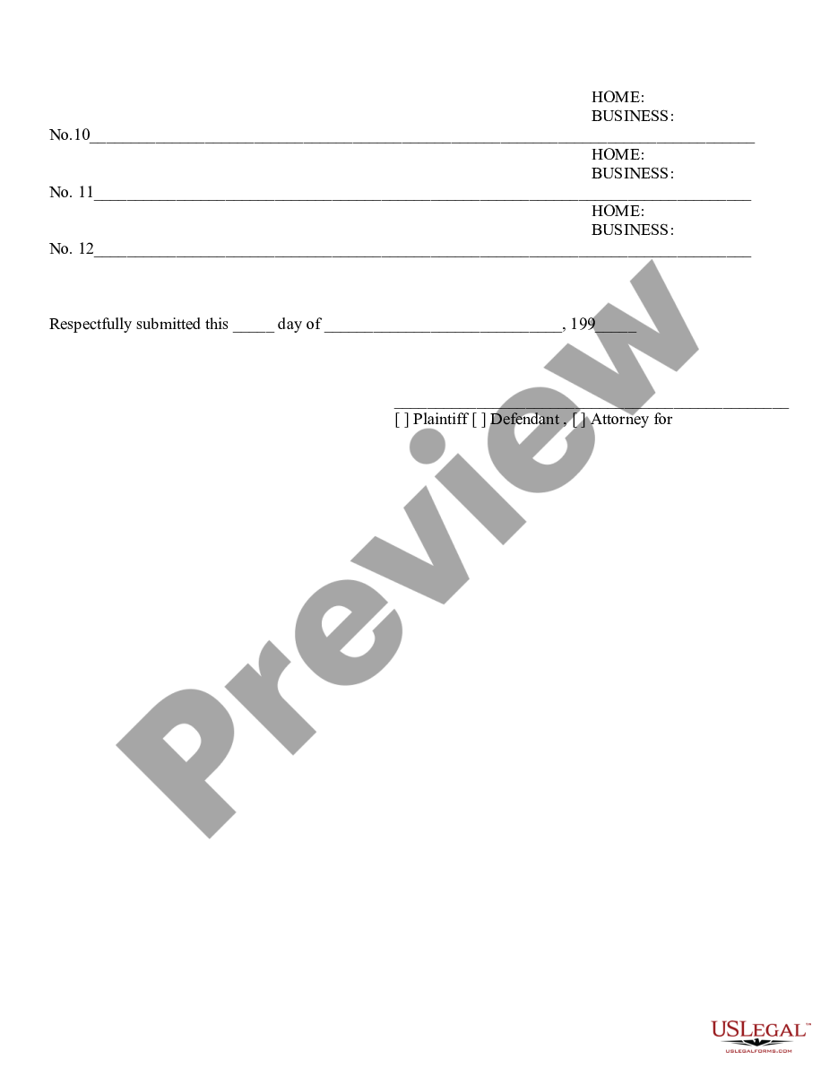 form Witness Worksheet preview