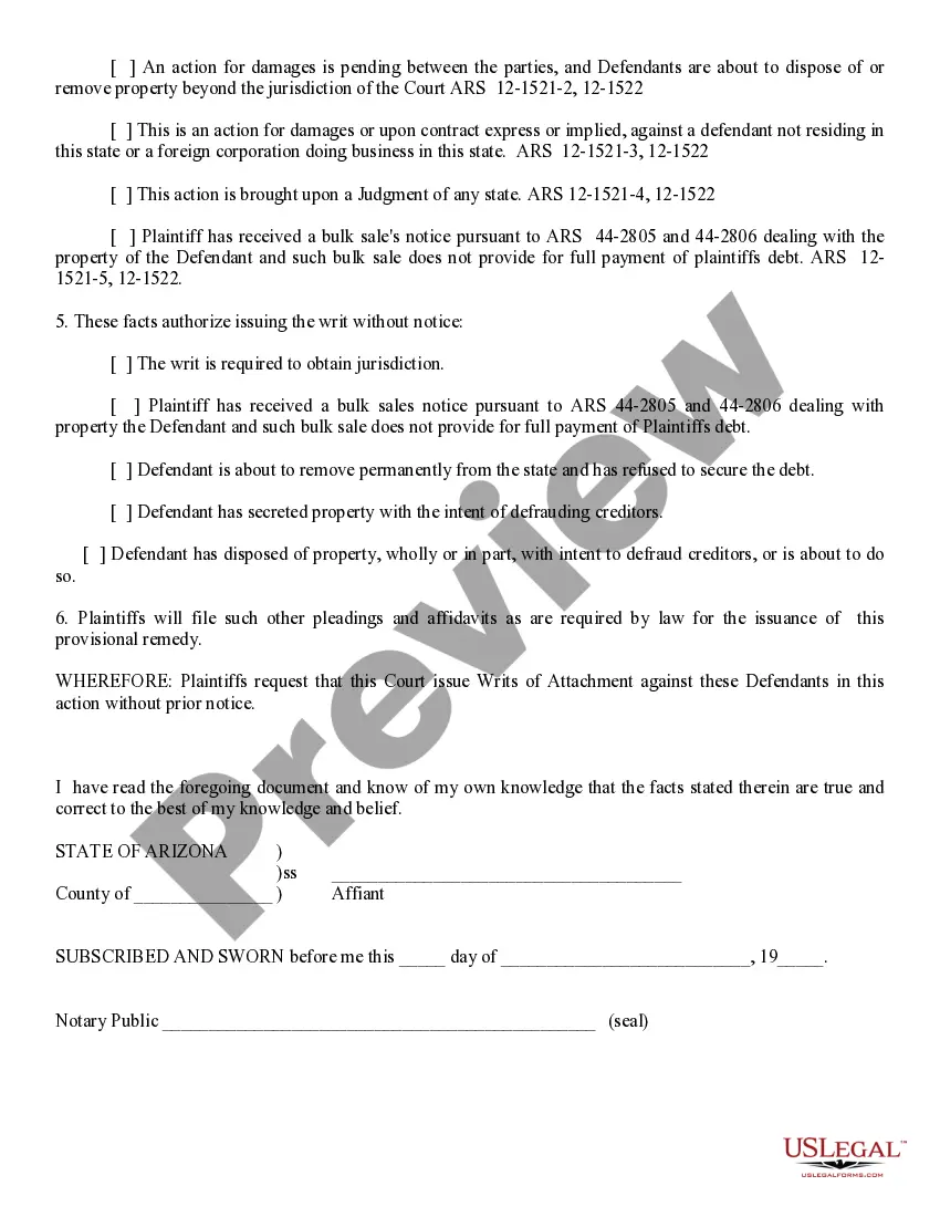 Get Application with Affidavit on Attachment without Notice Preview Application with Affidavit on Attachment without Notice