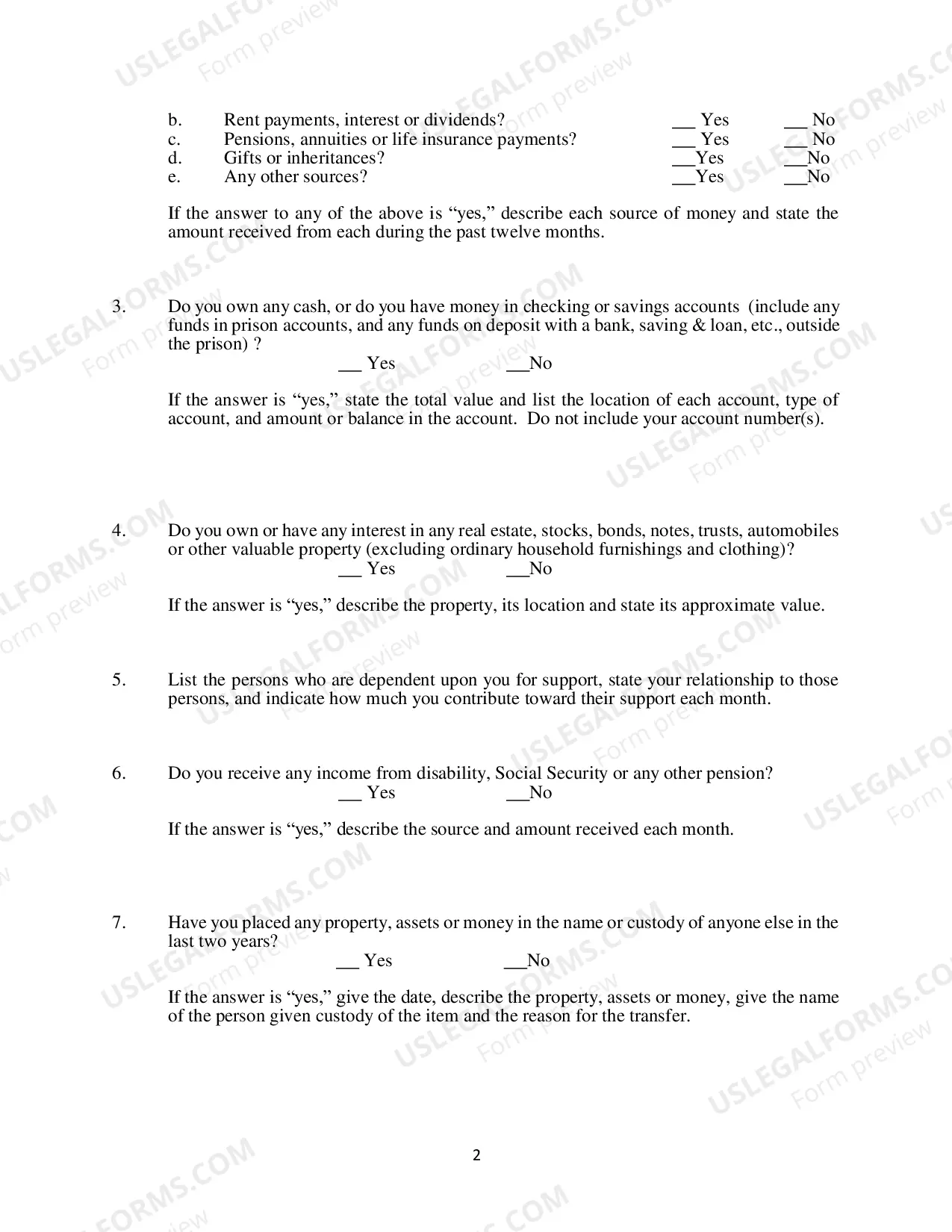 Preview Application To Proceed In Forms Pauperis By A Prisoner (Habeas)