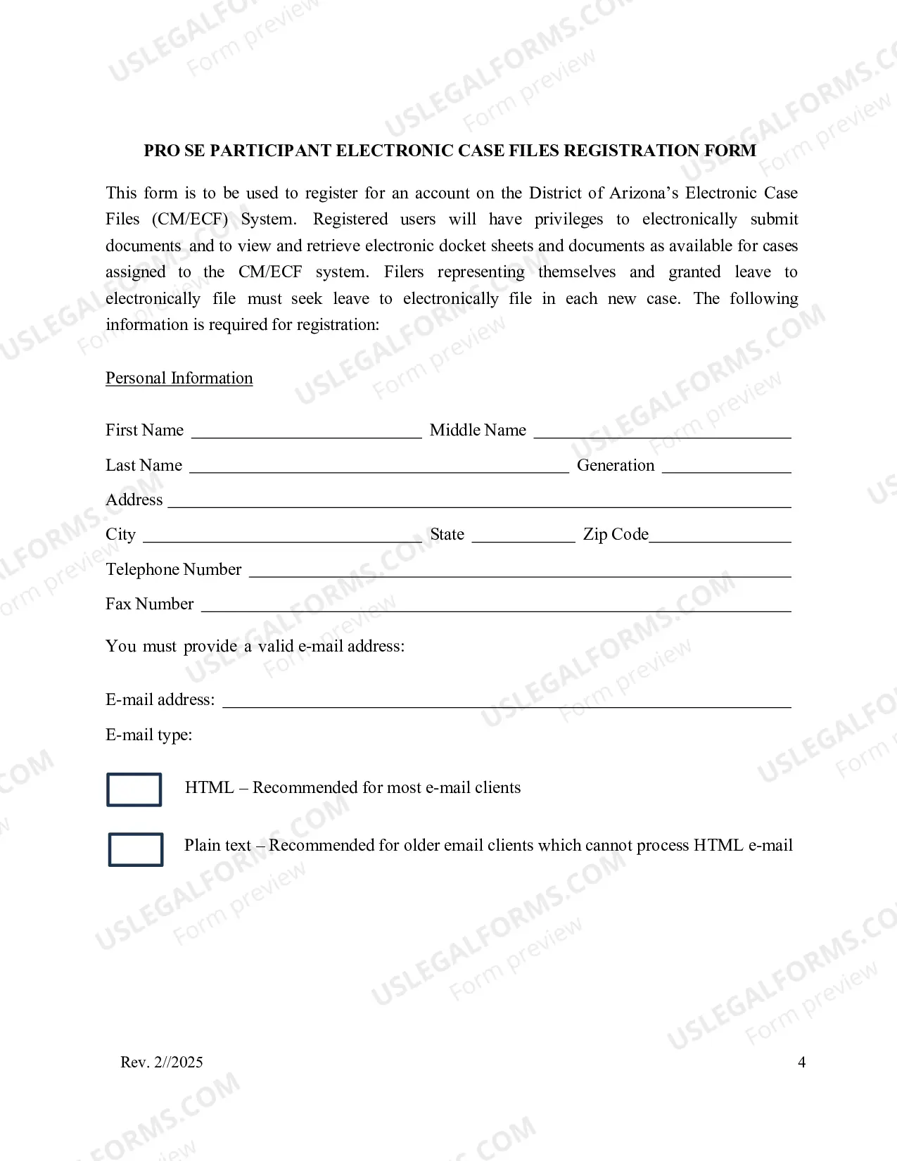 Preview Motion To Allow Electronic Filing By A Party Appearing Without An Attorney And Supporting Information