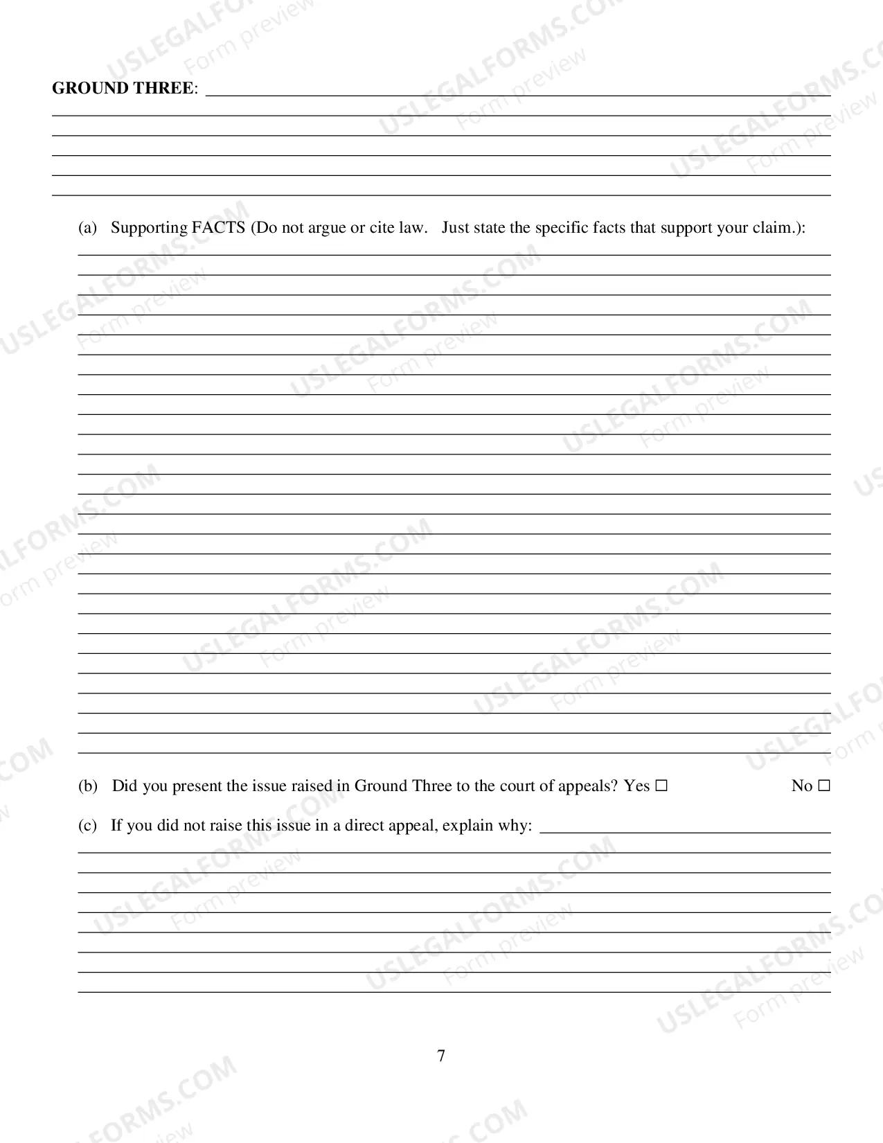 Preview Prisoner Form - Motion to Vacate, Set Aside, or Correct Sentence by a Person in Federal Custody Pursuant to 28 U.S.C. 2255