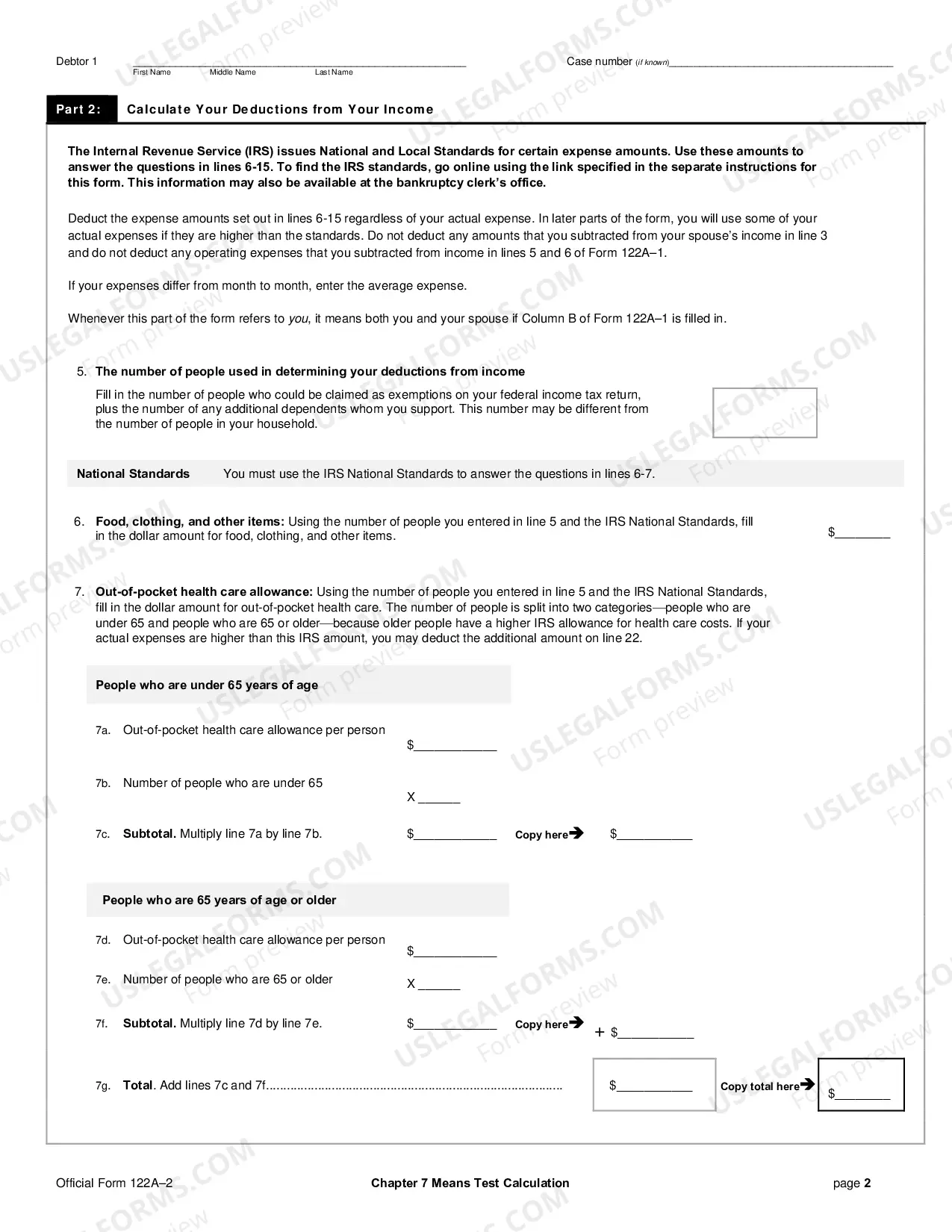 Preview Chapter 7 Means Test Calculation