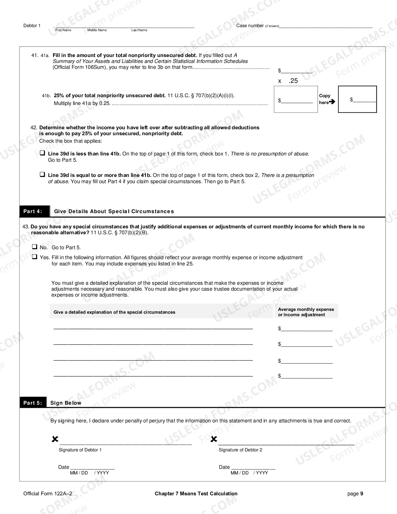 Preview Chapter 7 Means Test Calculation