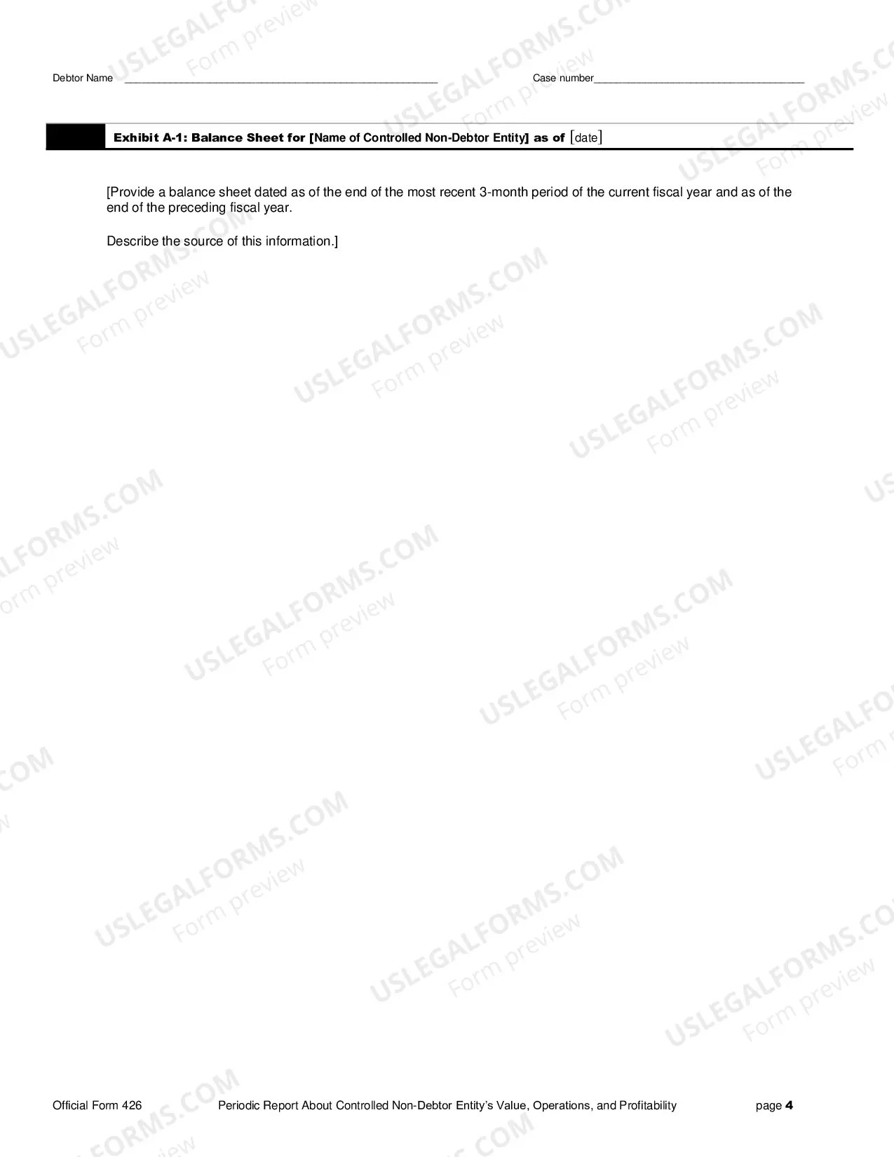 Preview Periodic Report Regarding Value, Operations, and Profitability of Entities in Which the Debtor's Estate Holds a Substantial or Controlling Interest