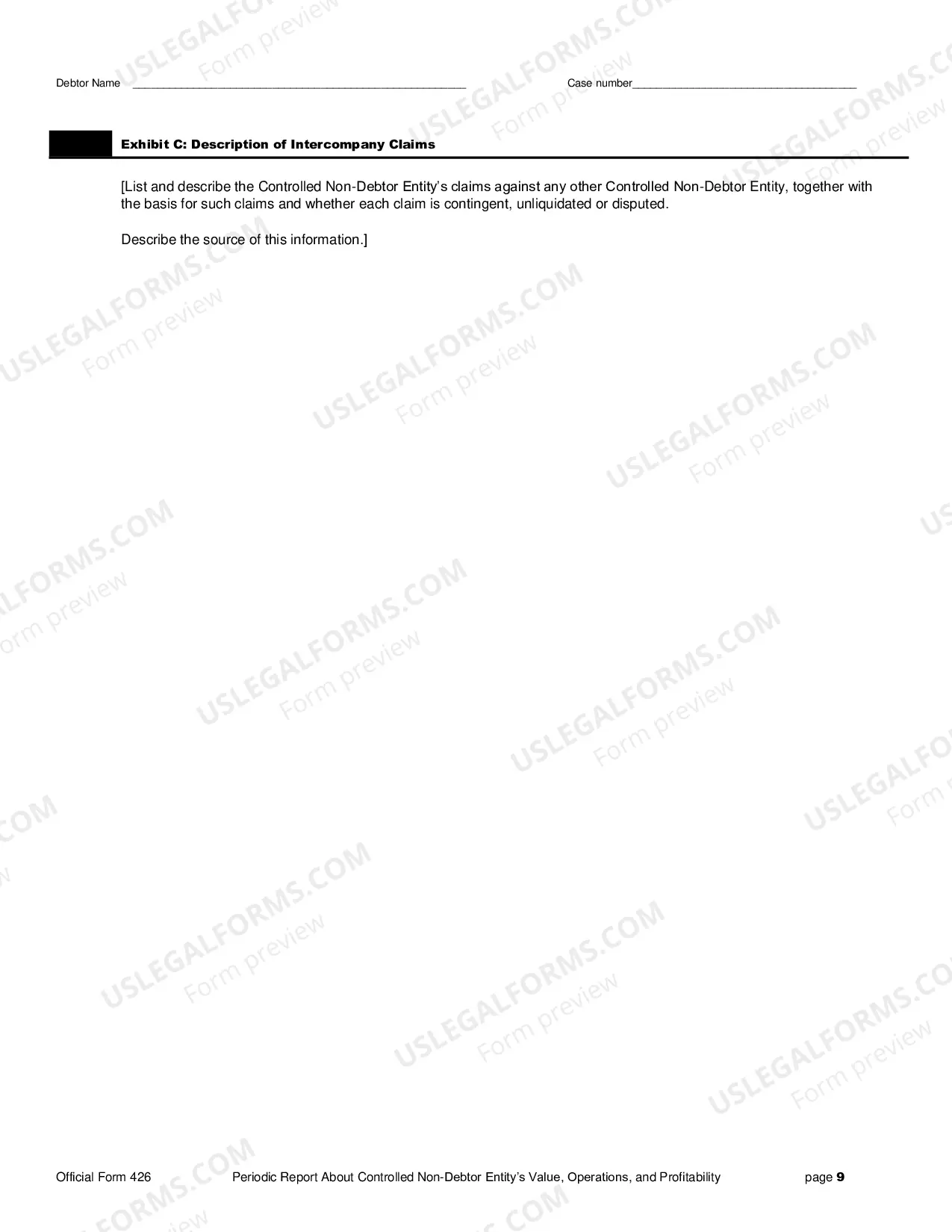 Preview Periodic Report Regarding Value, Operations, and Profitability of Entities in Which the Debtor's Estate Holds a Substantial or Controlling Interest