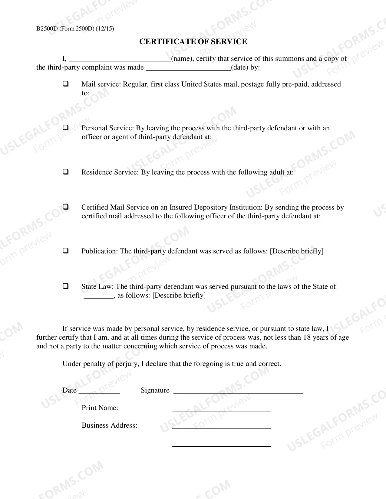 Preview Third-Party Summons