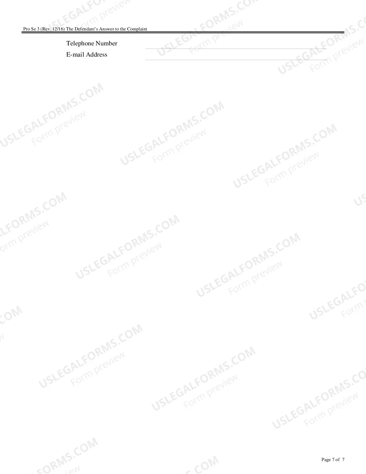 Preview Defendant's Answer to the Complaint