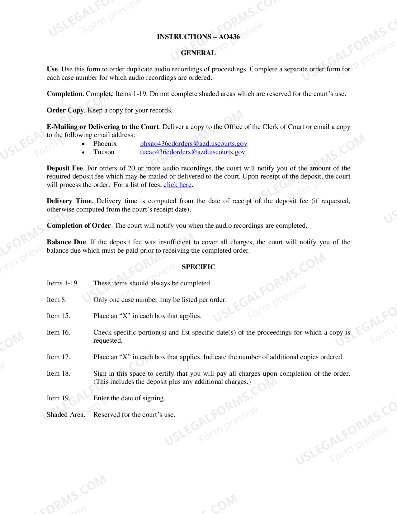 Preview Audio Recording Order