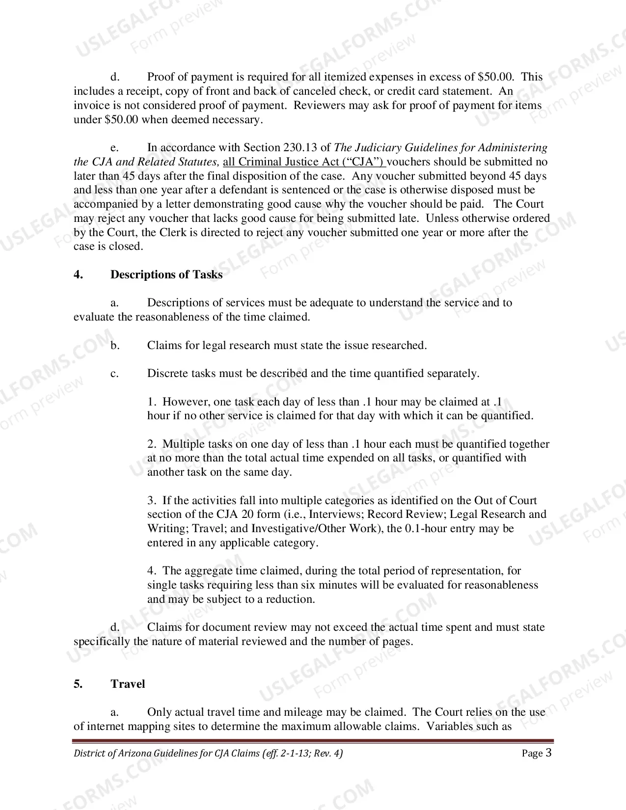 Preview Guidelines for CJA Claims