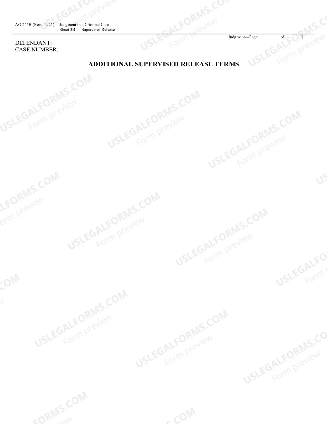 Preview Judgment in a Criminal Case