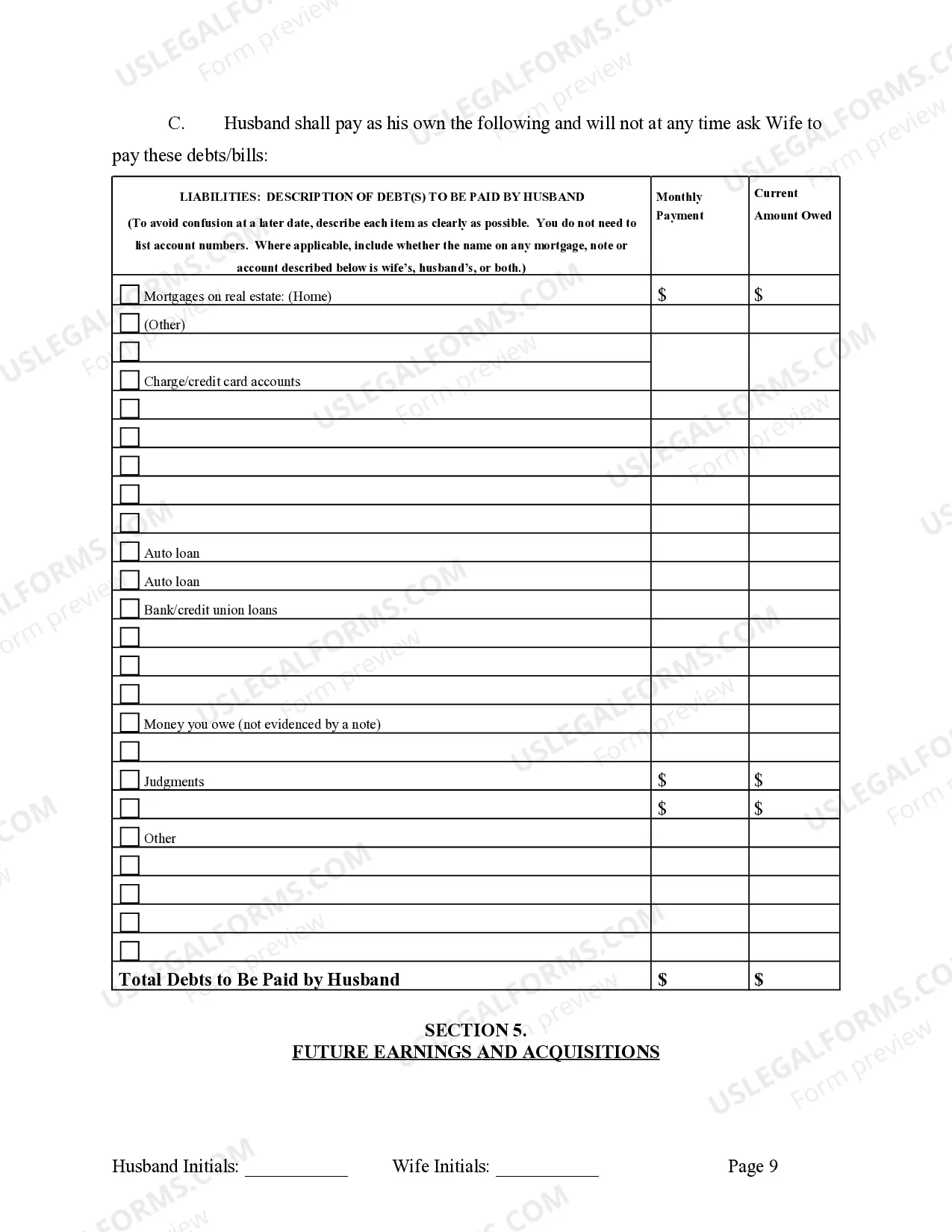 Preview Marital Legal Separation and Property Settlement Agreement Minor Children Parties May have Joint Property or Debts effective Immediately