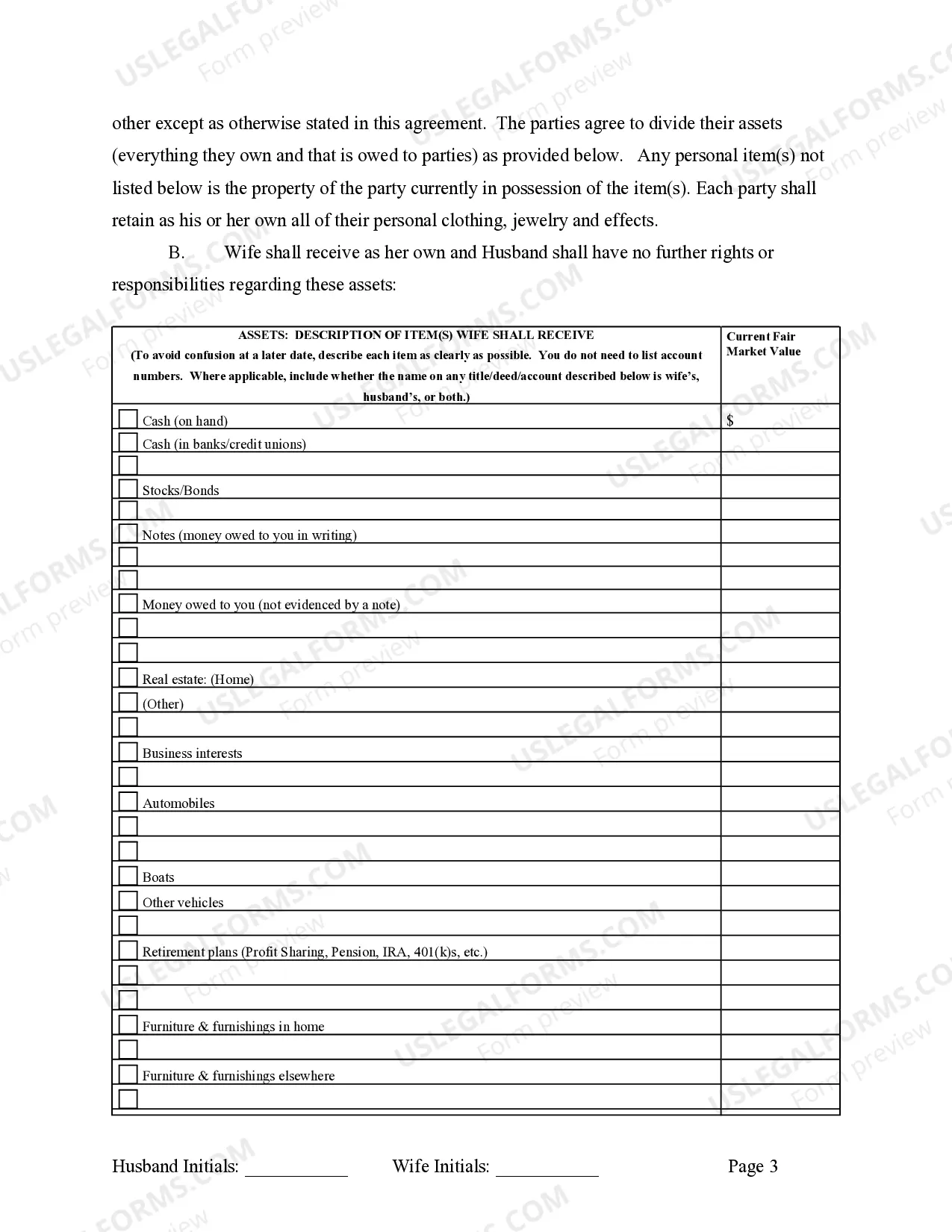 Preview Marital Legal Separation and Property Settlement Agreement Minor Children Parties May have Joint Property or Debts effective Immediately