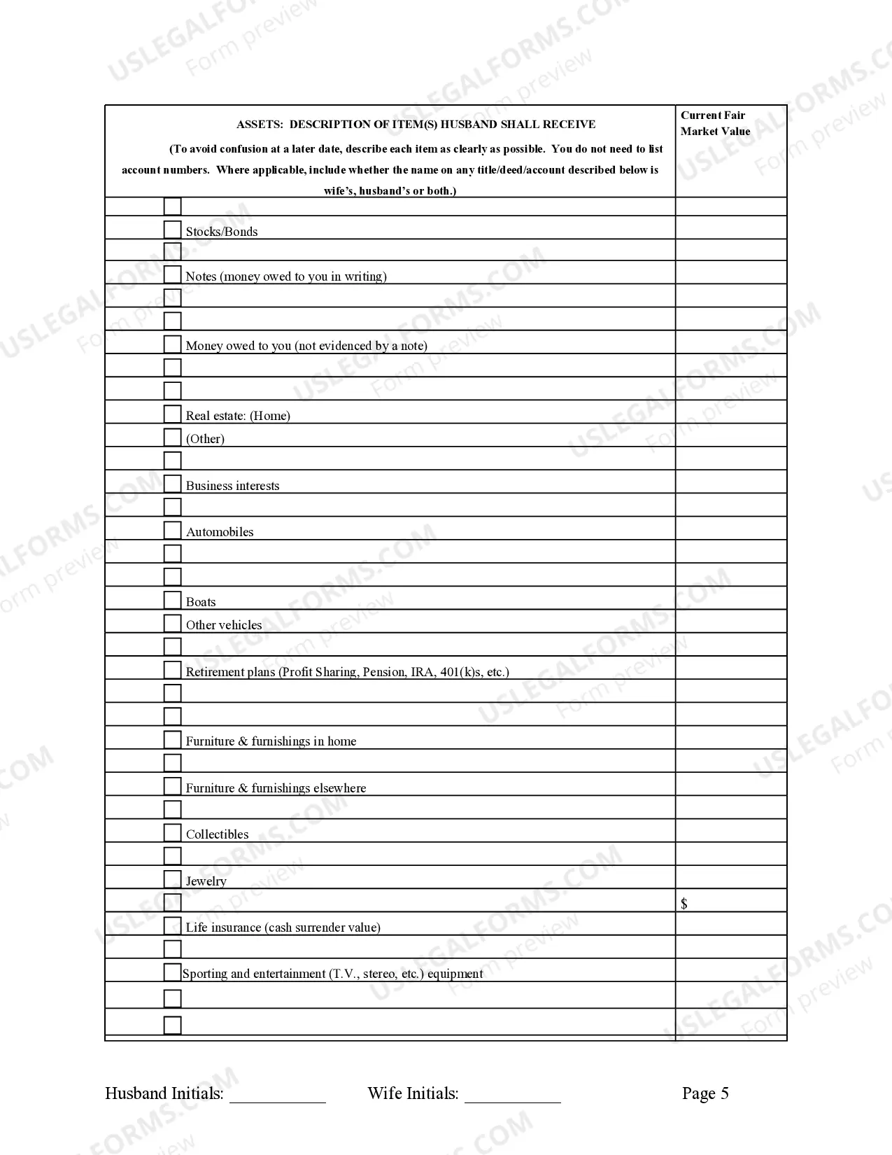 Preview Marital Legal Separation and Property Settlement Agreement where No Children and parties may have Joint Property and / or Debts and Divorce Action Filed