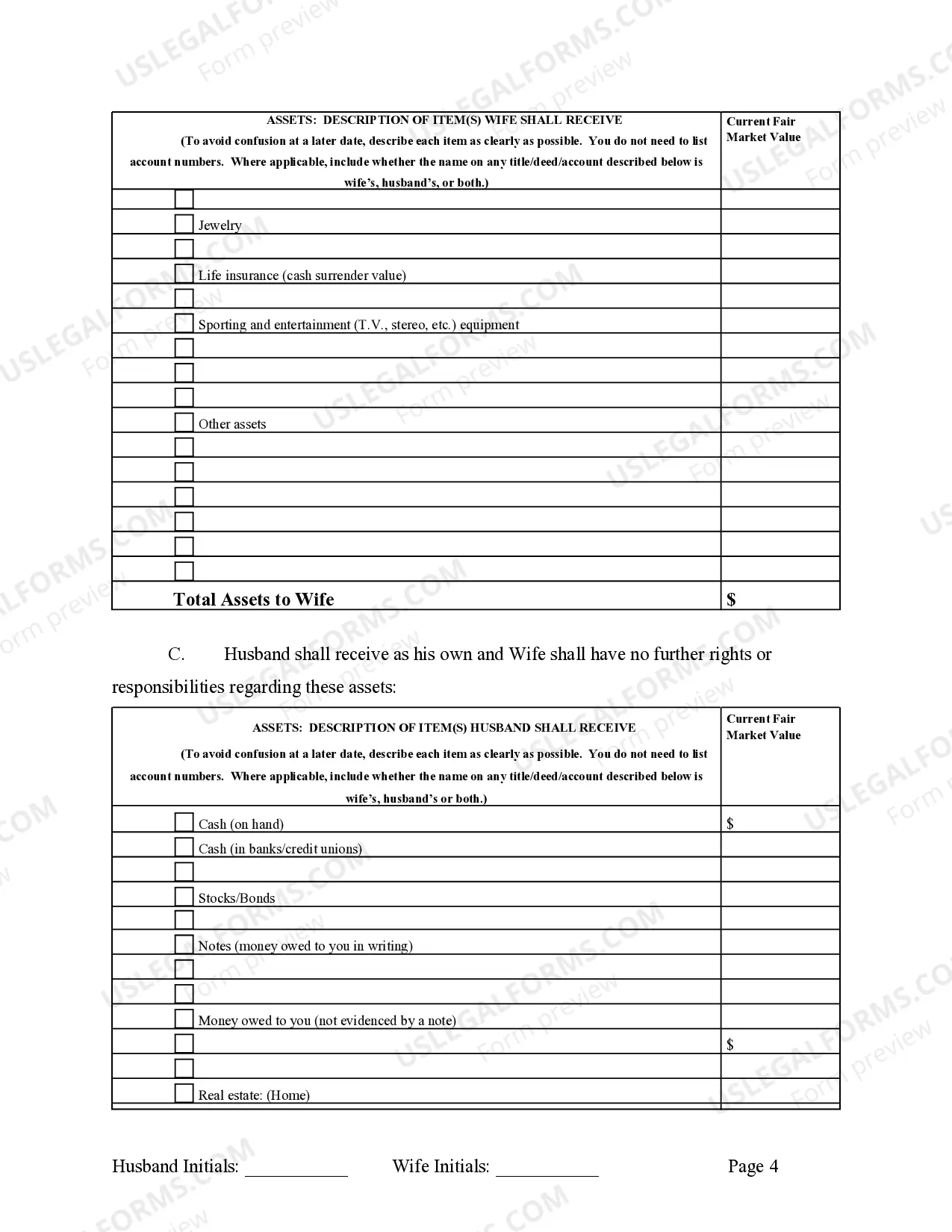 Preview Legal Separation and Property Settlement Agreement with Adult Children - Marital - Parties May have Joint Property or Debts - Effective Immediately