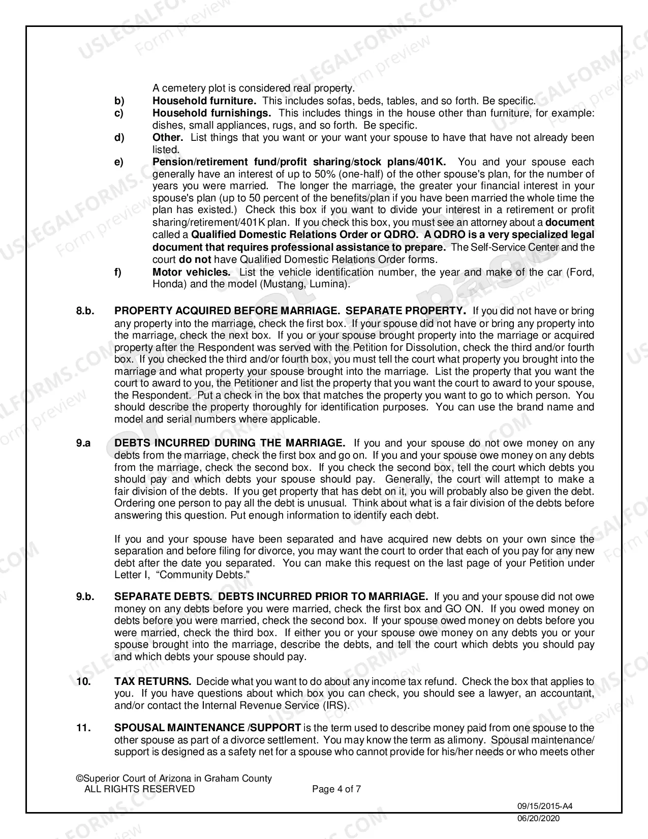 Preview Divorce in a Non Covenant Marriage with Minor Children - Petitioner Only