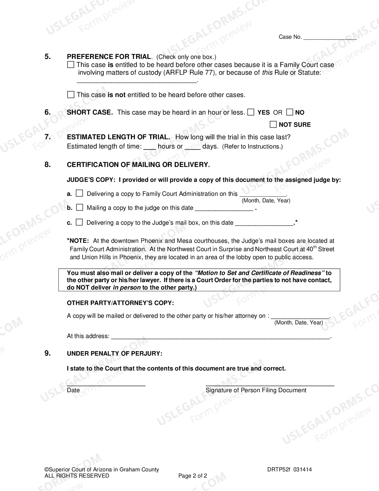 Preview Motion to Set Trial Date