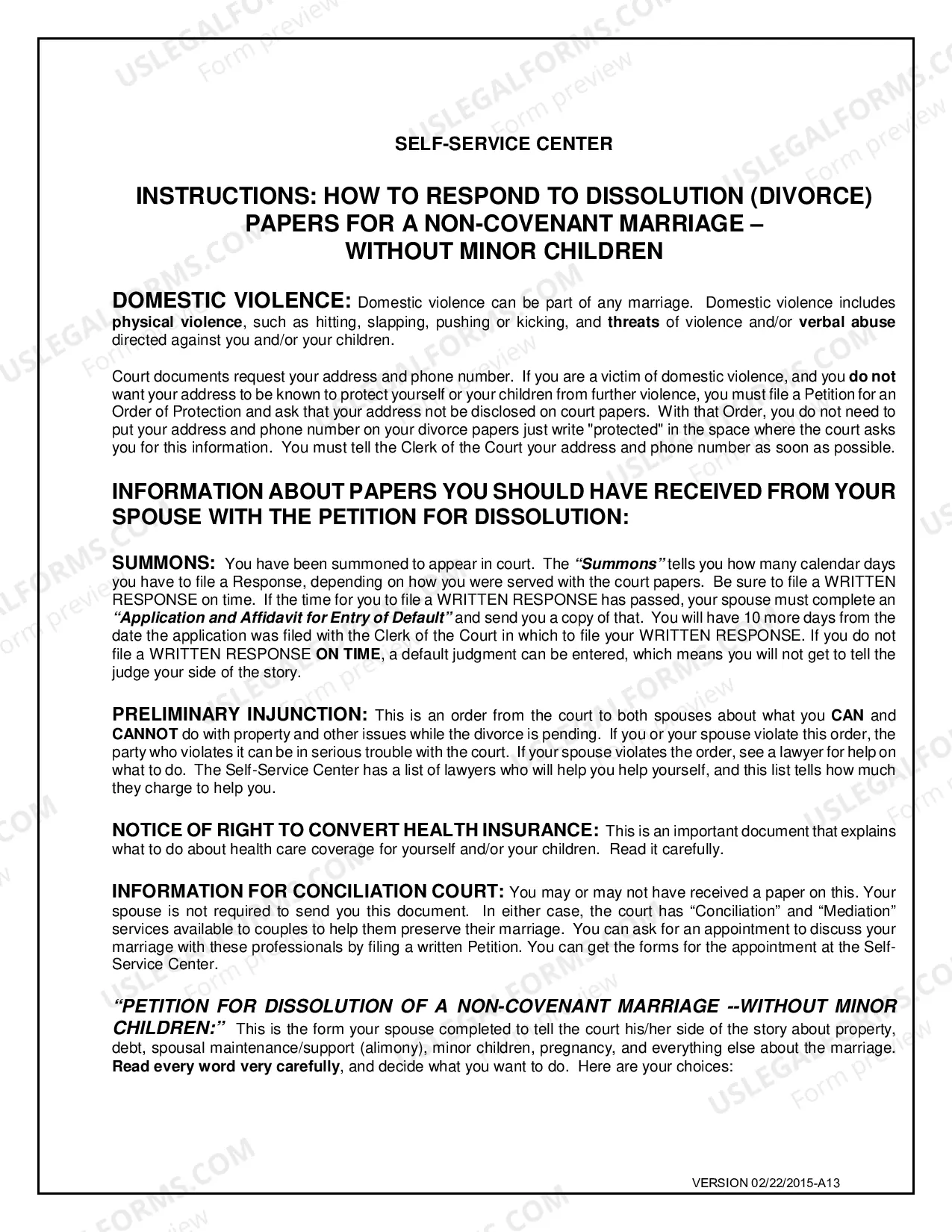 Preview Responding to Dissolution without Children