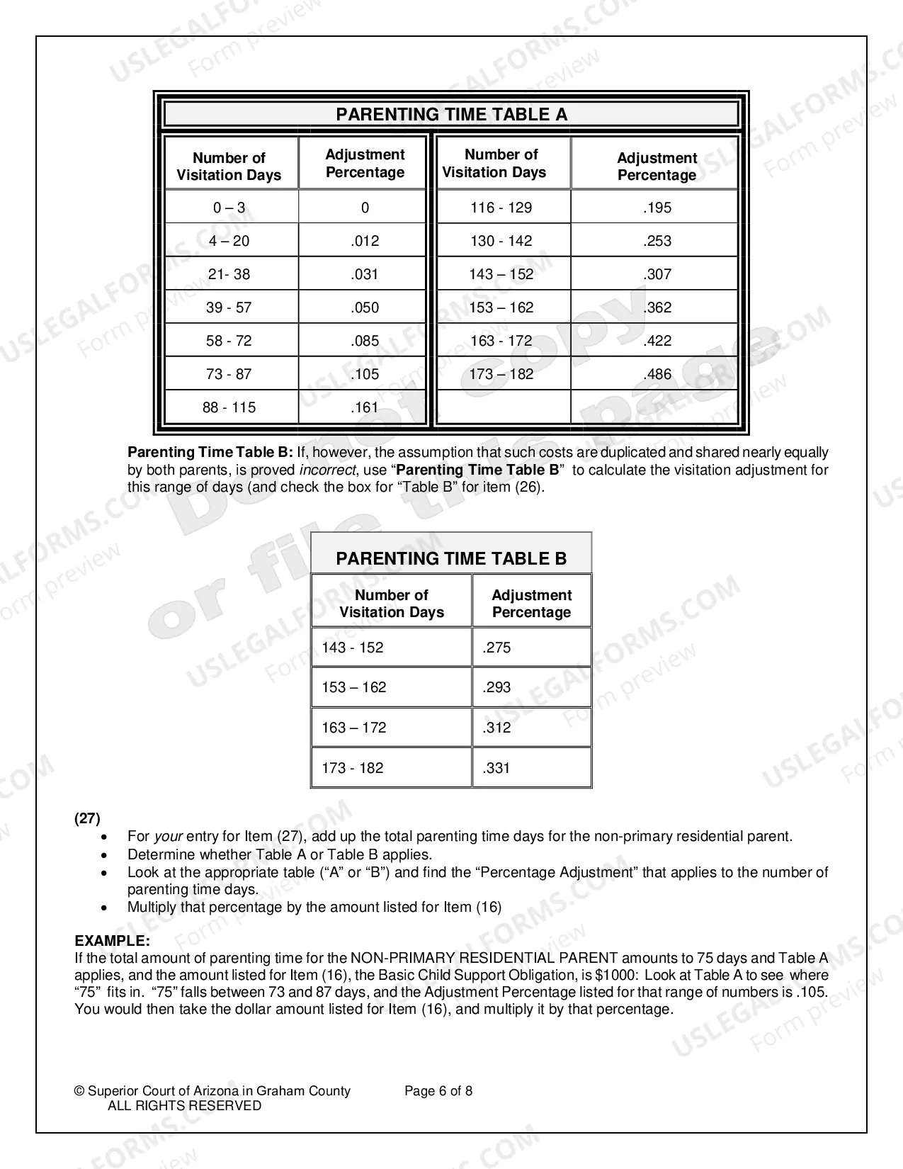 Preview Child Support Worksheet