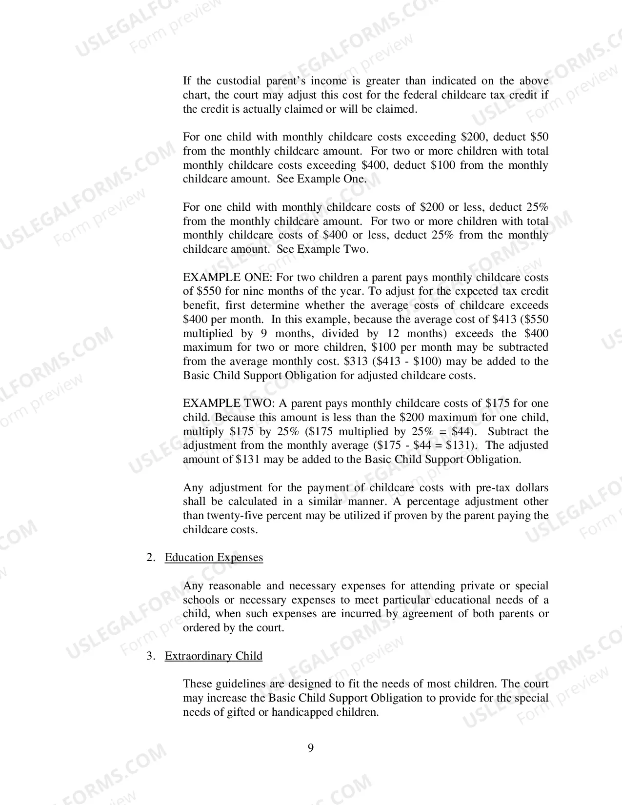 Preview 2015 Child Support Guidelines