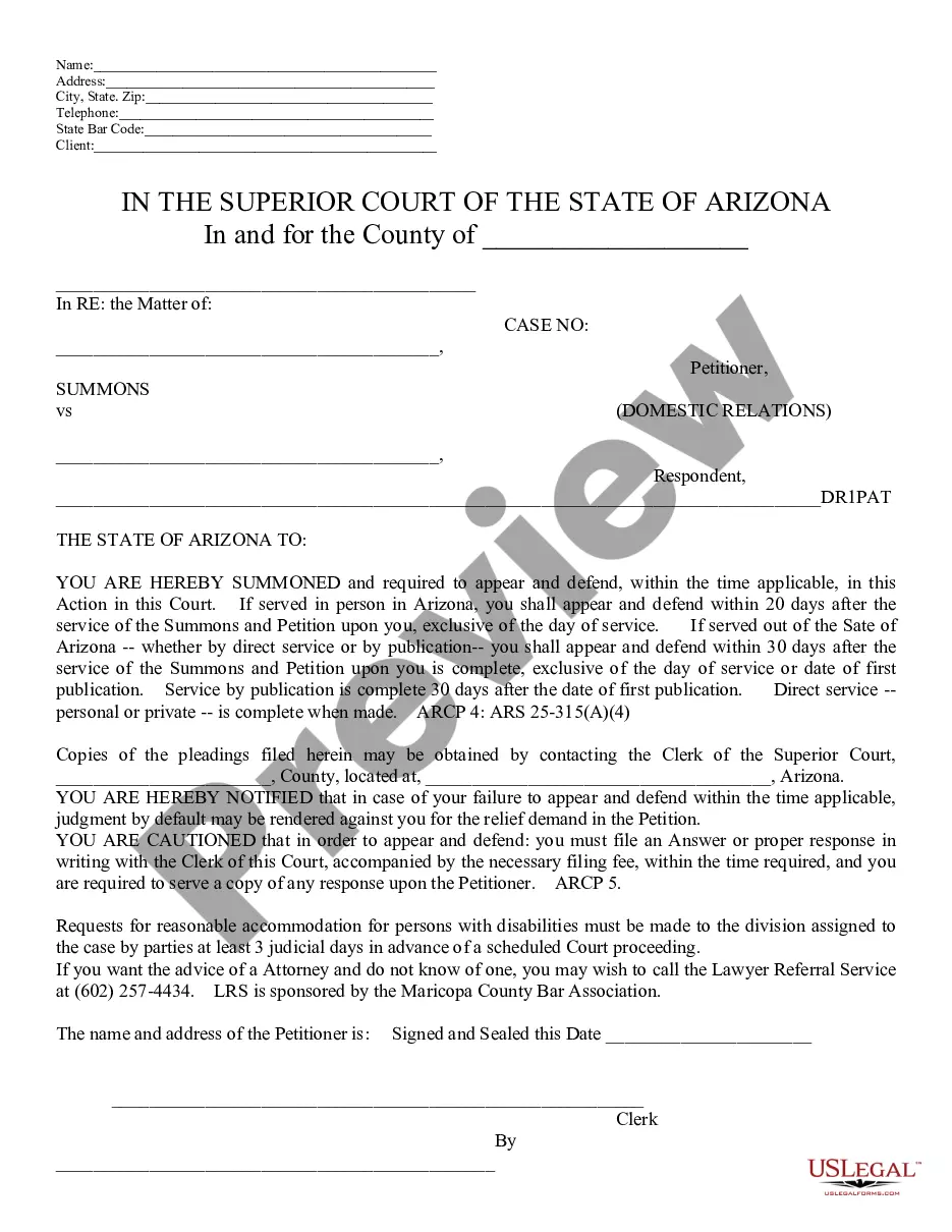 Arizona Divorce Legal Force | US Legal Forms