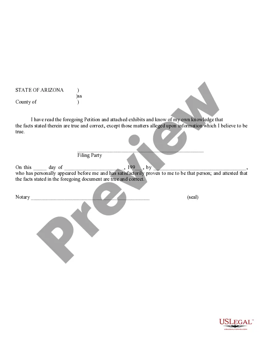 Preview Petition for Modification or Amendment of Decree or Order