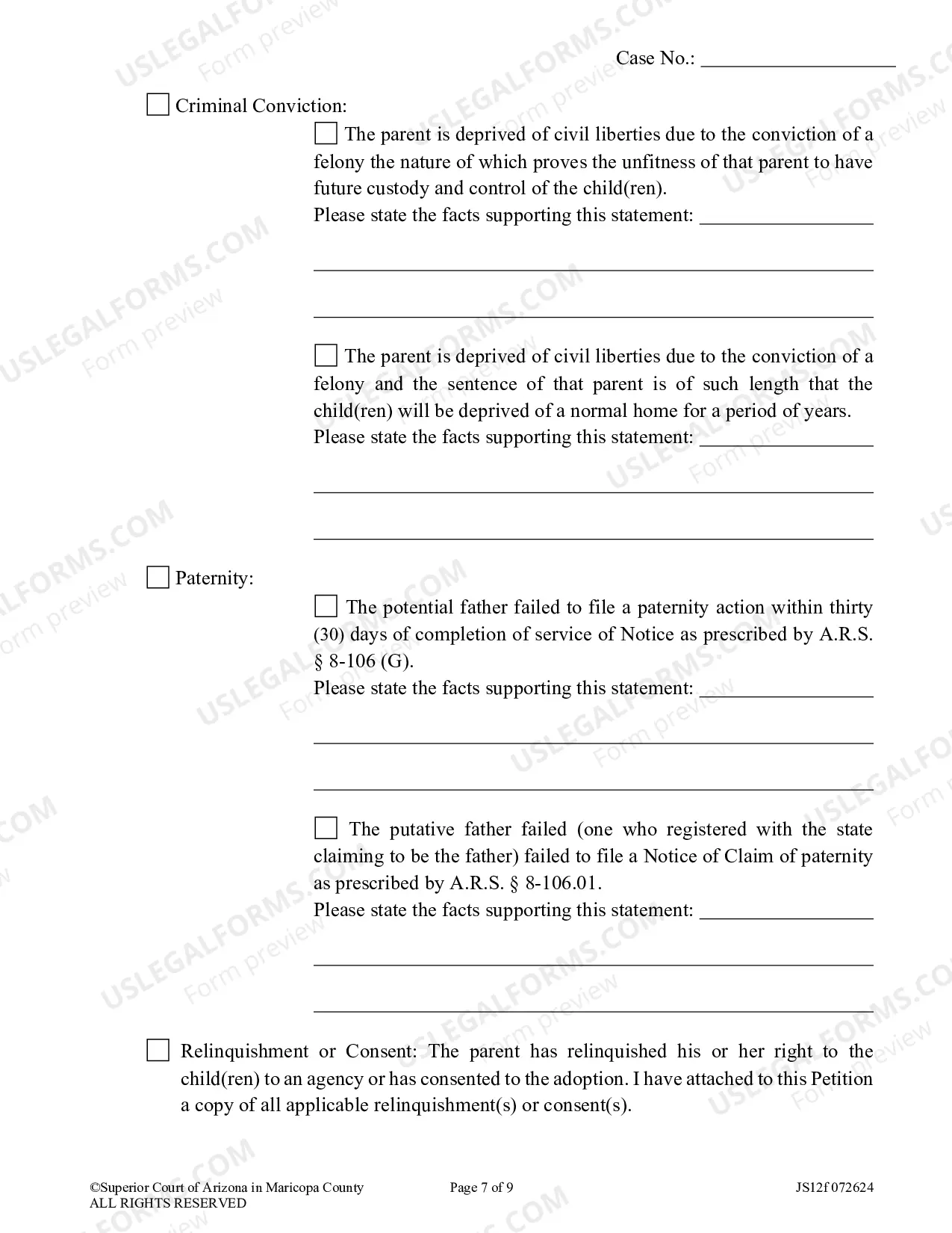 Preview Petition For Termination Of Parent Child Relationship