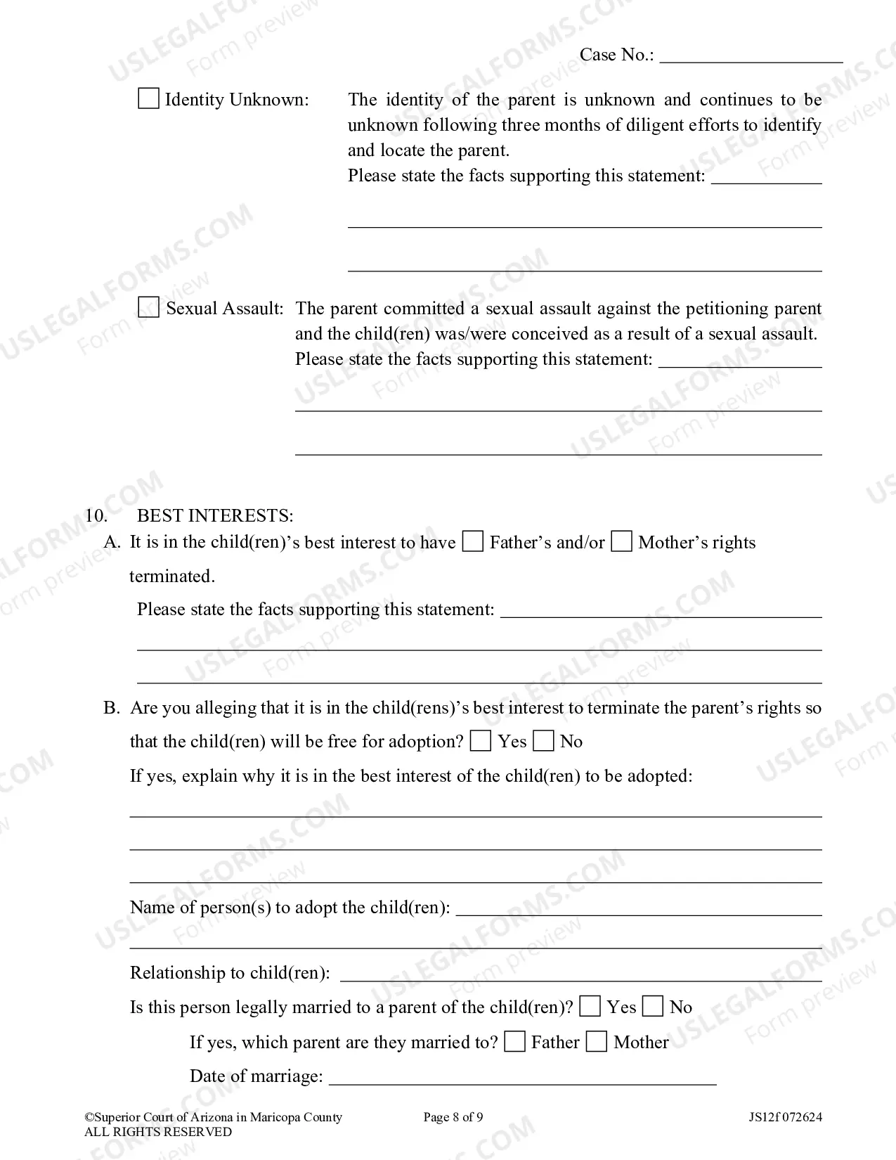 Preview Petition For Termination Of Parent Child Relationship