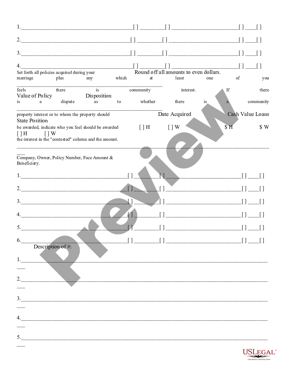page 1 Inventory of Personal Property preview