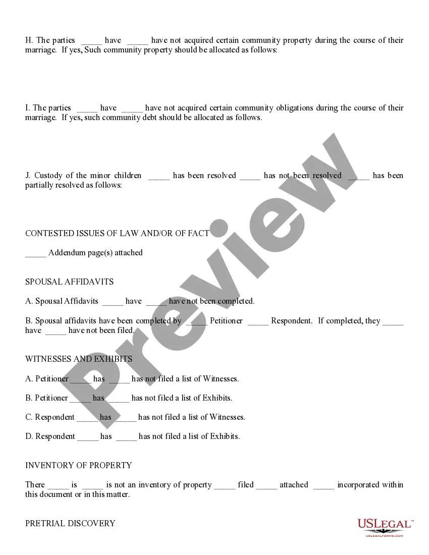 Preview Pretrial Statement