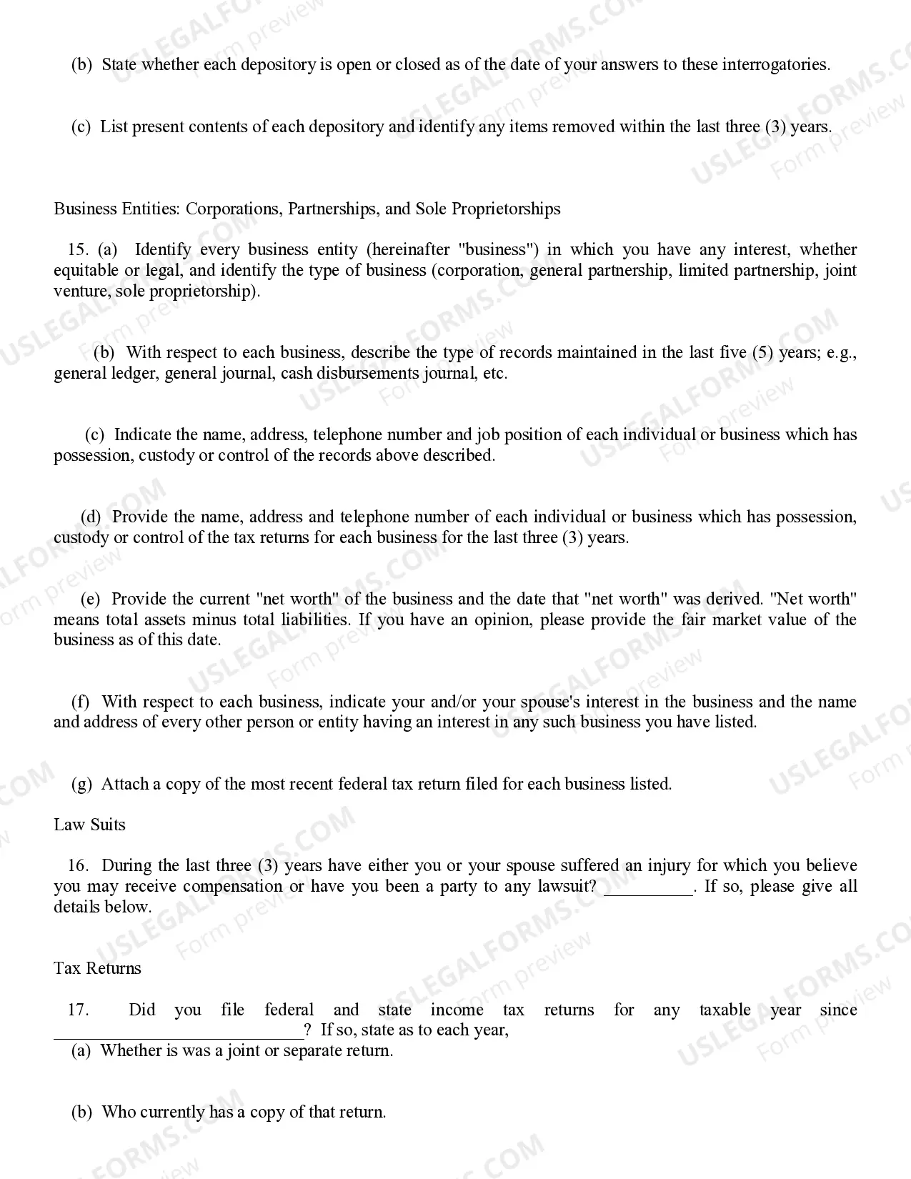 Preview DR Interrogatories