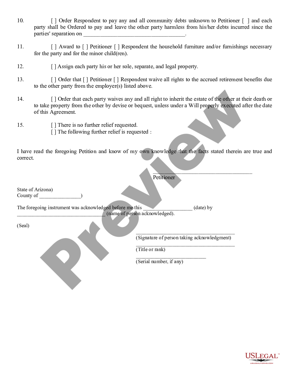 page 6 Petition for Divorce or Legal Separation preview