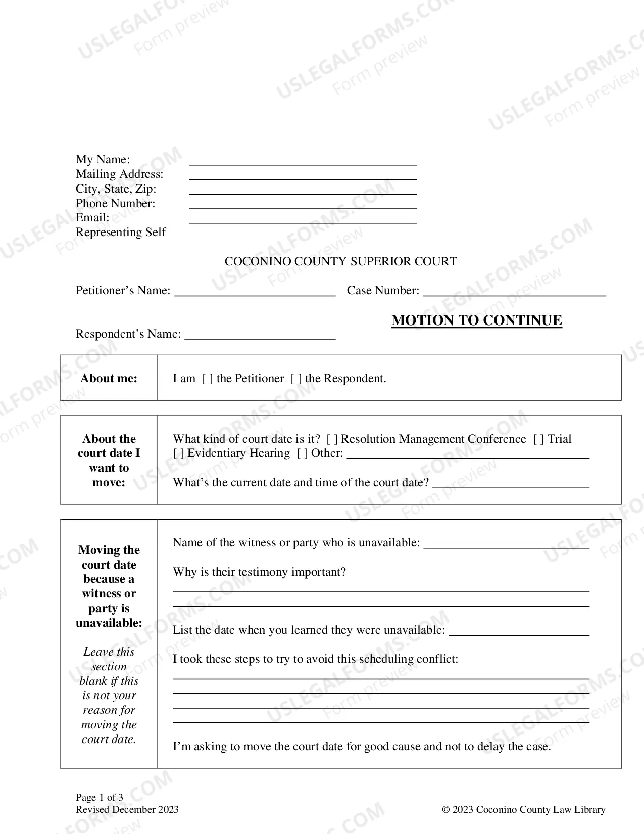 Preview Motion To Continue And Order