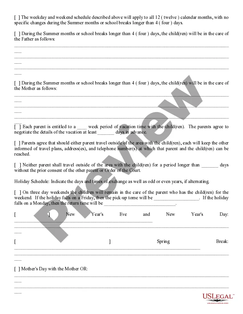 Get Parenting Plan Preview Parenting Plan