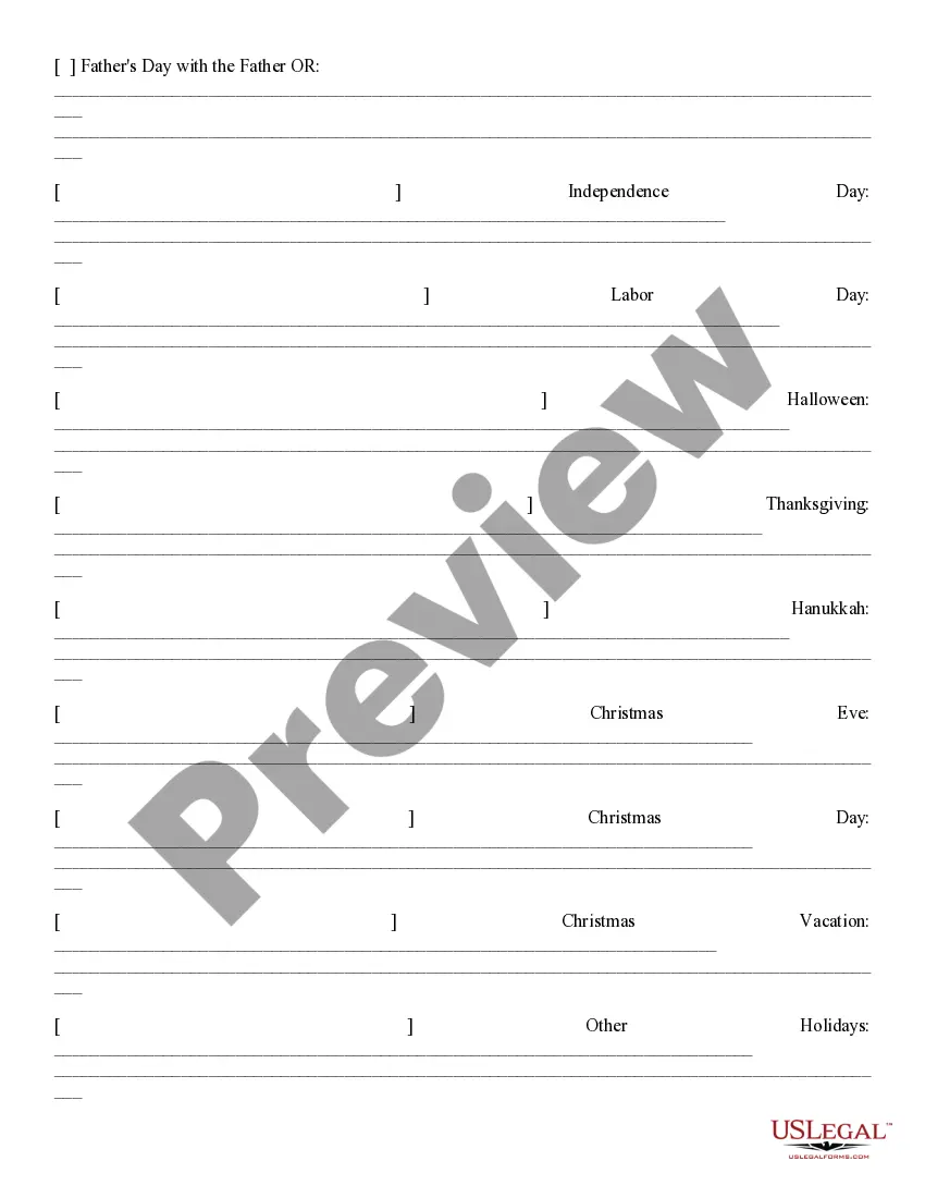 Get Parenting Plan Preview Parenting Plan