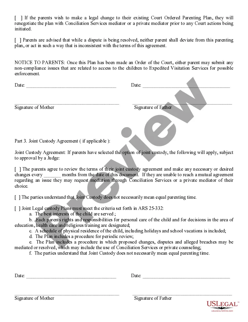 Get Parenting Plan Preview Parenting Plan