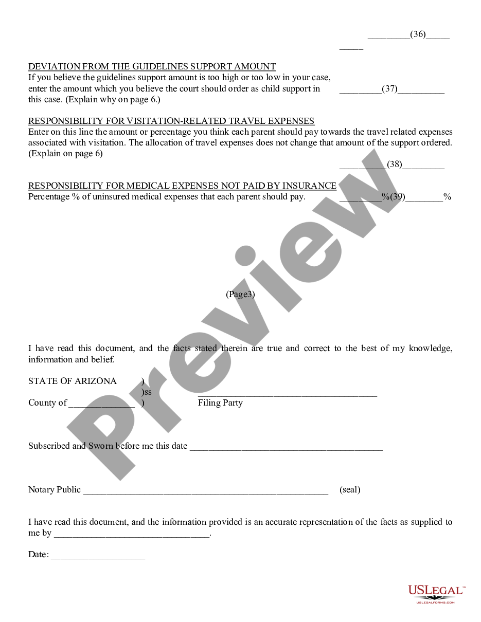 page 4 Parents Worksheet for Child Support Amount Child Support Order preview