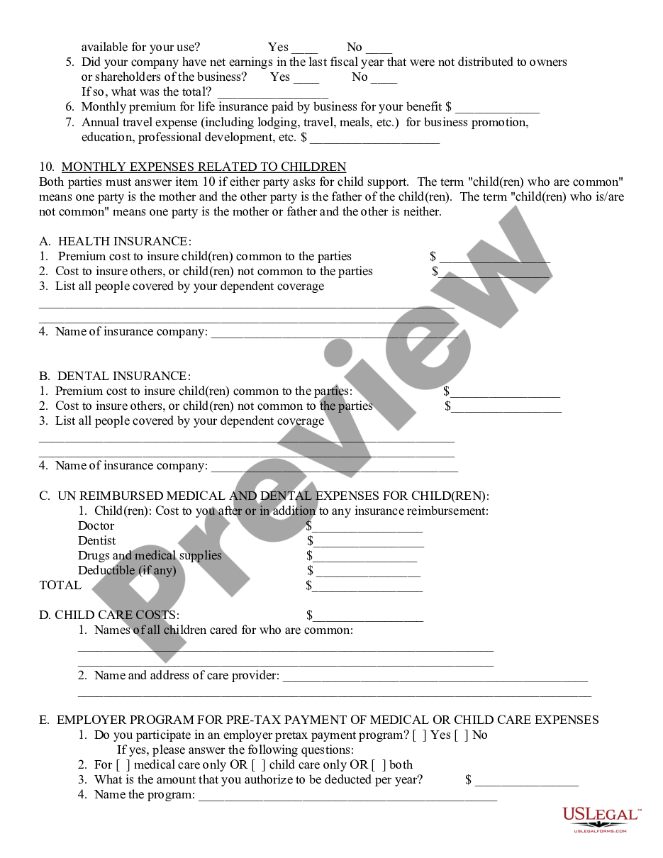 page 6 Affidavit of Financial Information preview