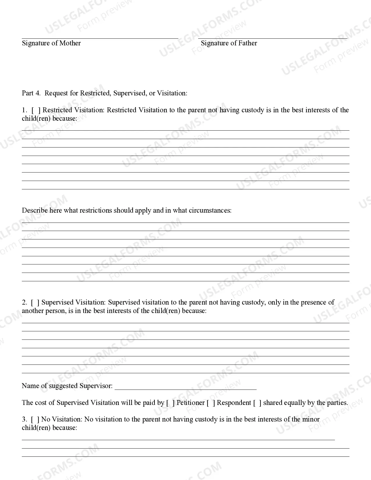 Preview Parenting Plan